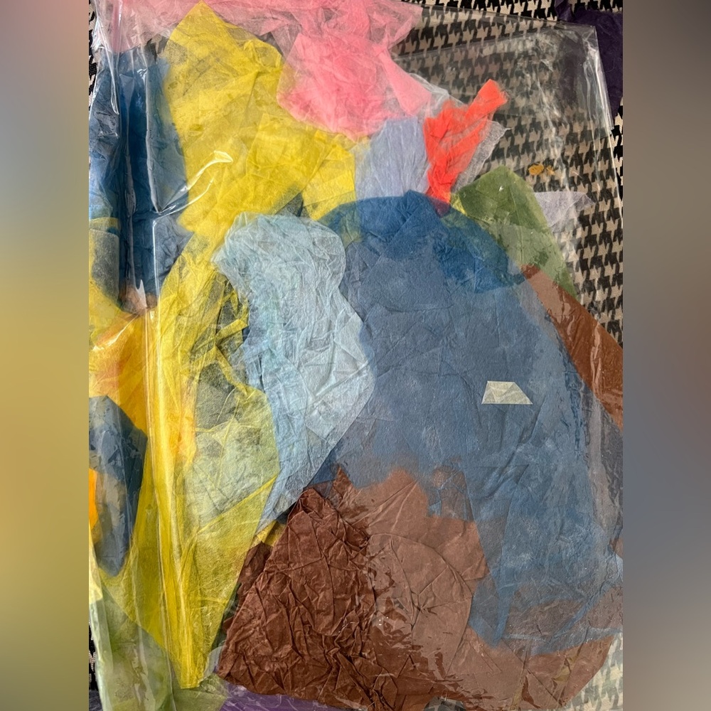 Mystery multicolor paper crafting supplies
